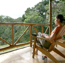 Sketching from the veranda